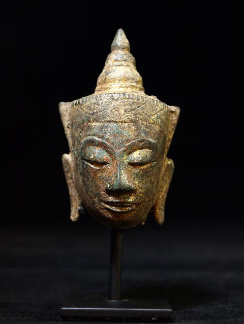 正規輸入元品 タイ アユタヤ王朝後期 金鍍金 青銅仏 17～18世紀 工芸品